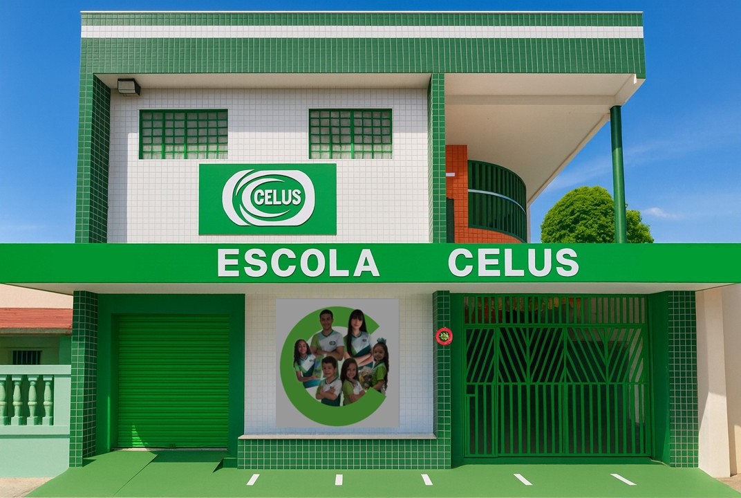 Fachada moderna da Escola Celus